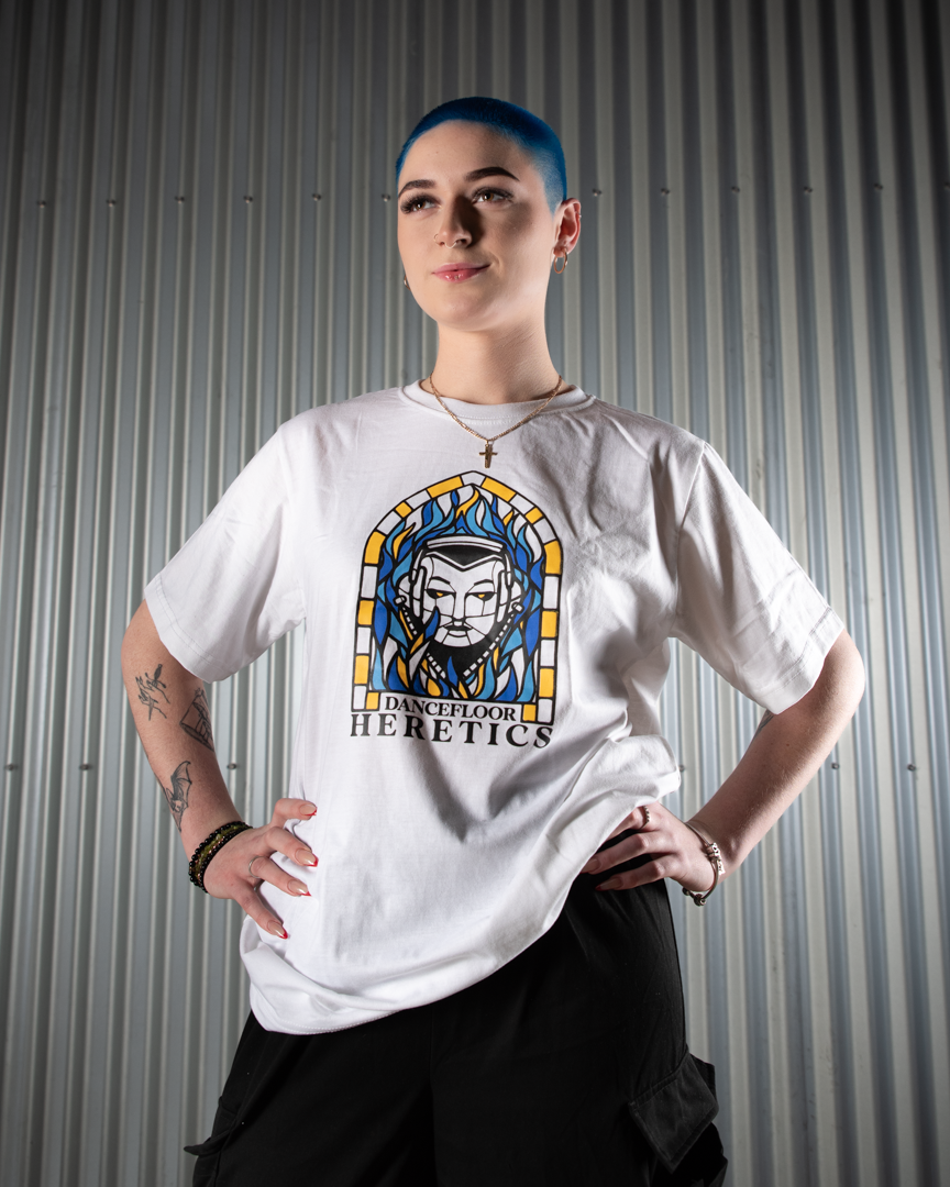 Dance Floor Heretics Stained Glass T-Shirt White