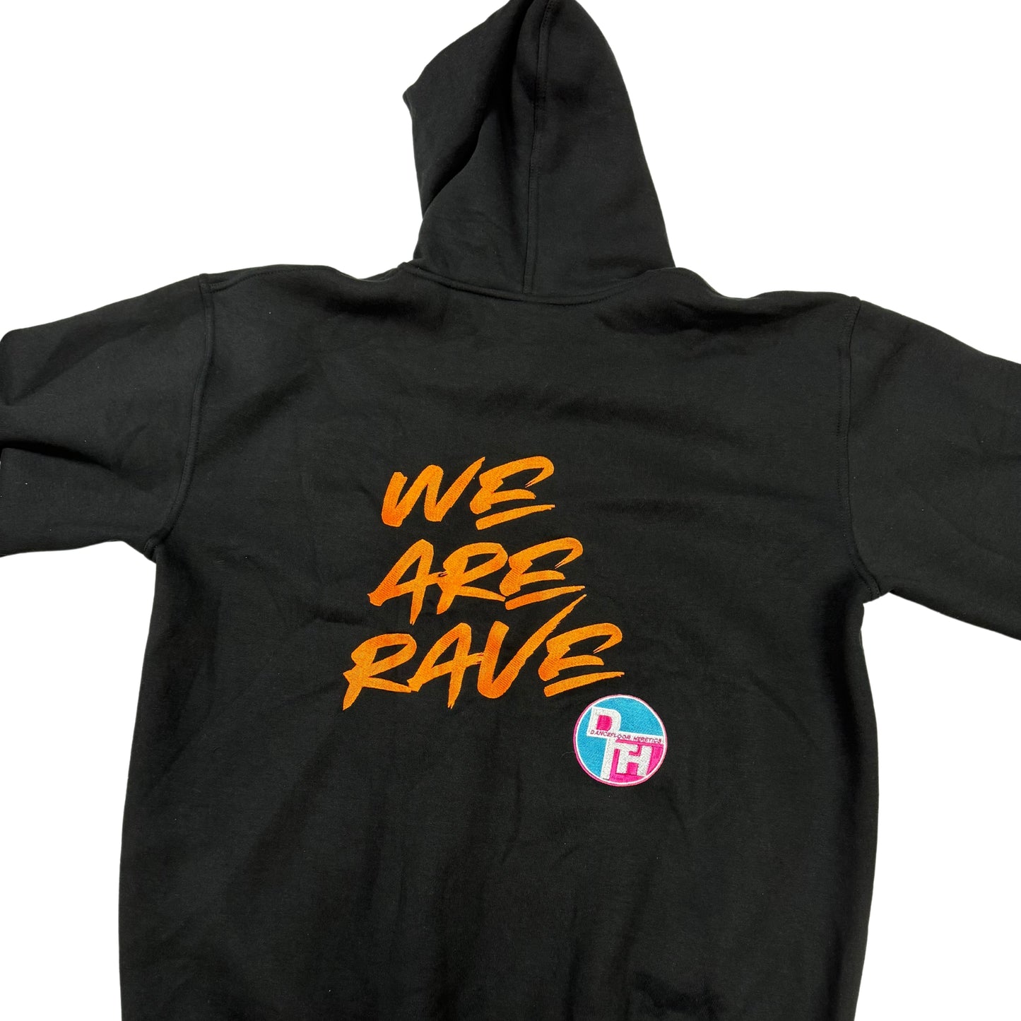 Dance Floor Heretics We Are Rave Hoodie Black/Orange LIMITED EDITION