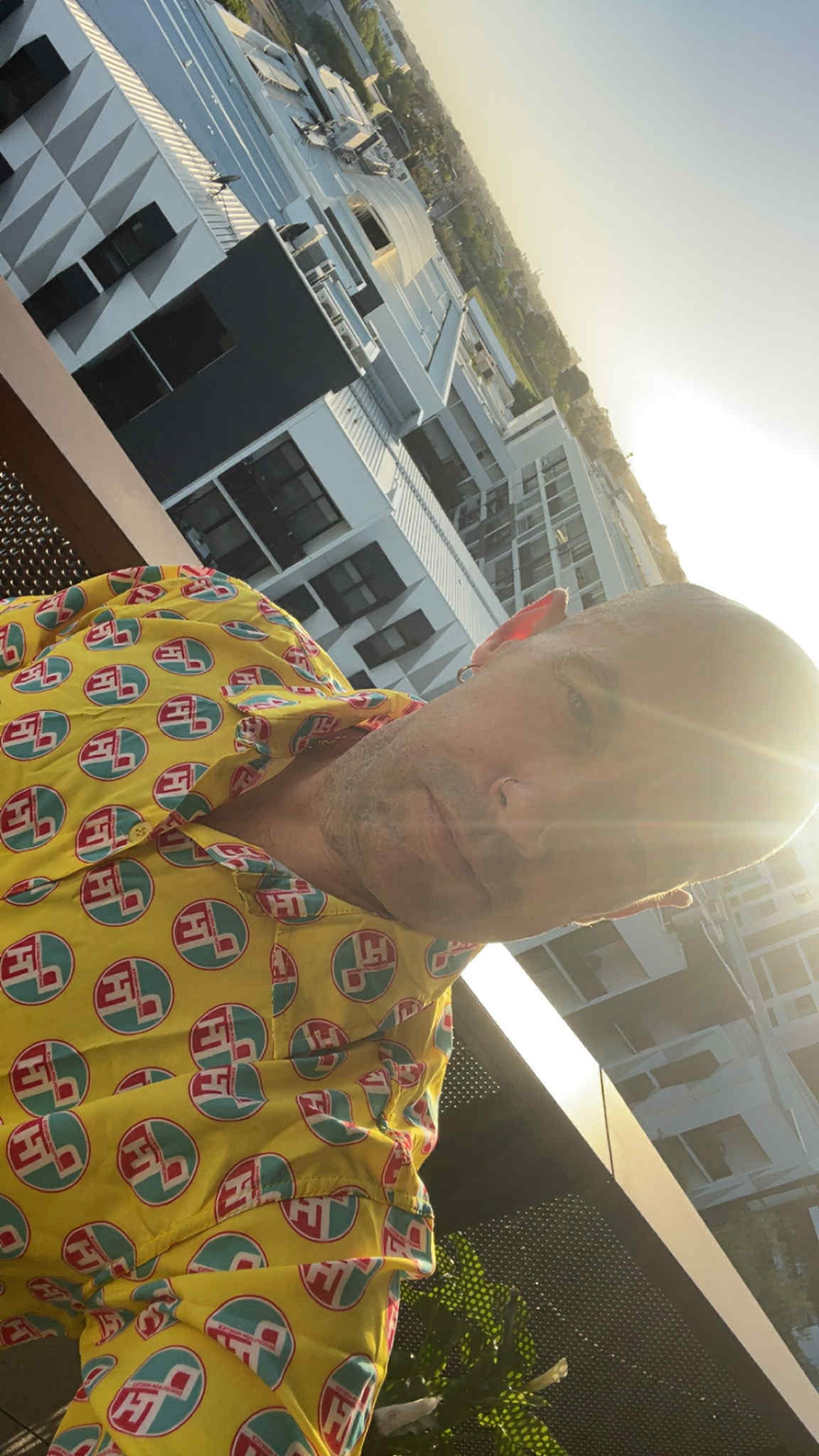 Dance Floor Heretics All-Logos Yellow Button Up